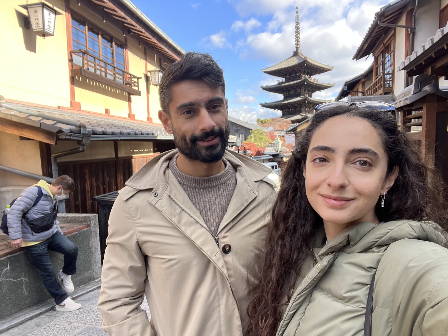 Rohan and Natalie exploring Kyoto